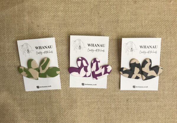 Pendientes Whanau corazones